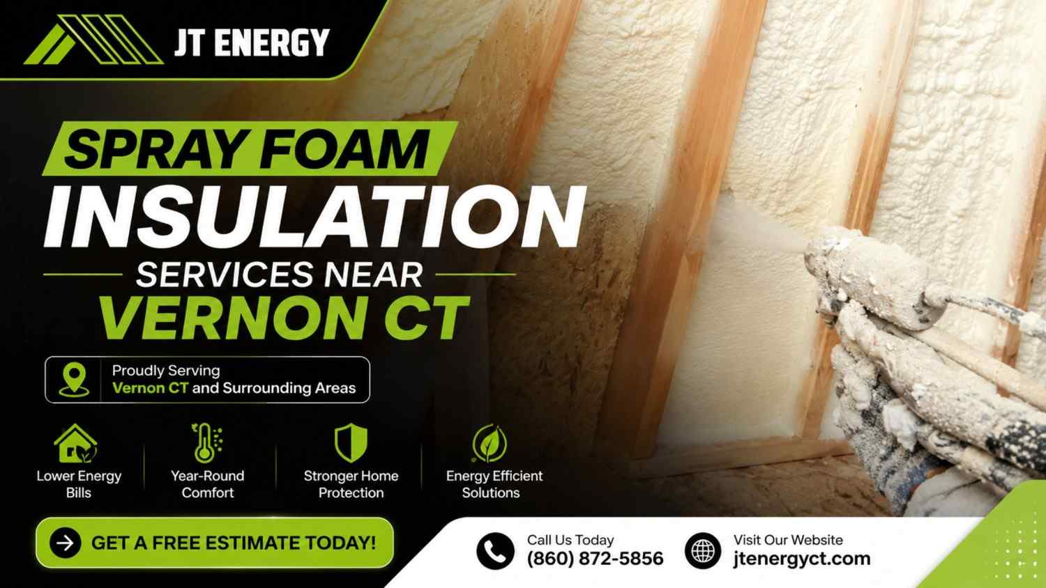 Spray Foam Insulation Services Near Vernon CT | JT Energy
